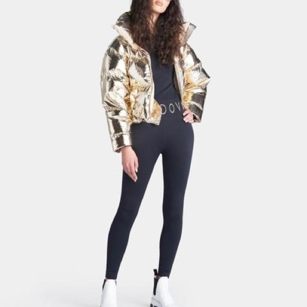 NWT Cordova Ski Jacket - Mont Blanc Gold Foil Puffer **sold out online**